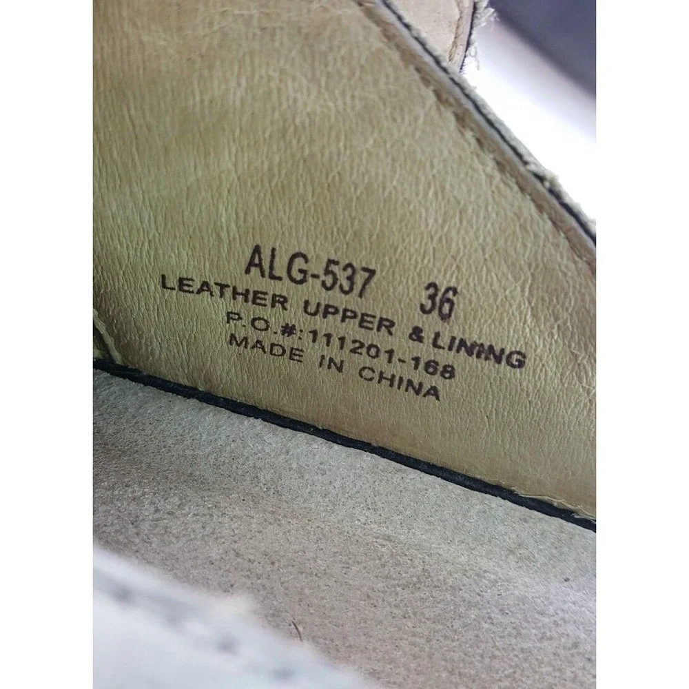 Algeria Women's Silver Creme Leather Mule Clogs  Shoes Size 36/5.5-6 US, - Picture 7 of 7